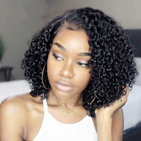 Deep Wave 10 inch Lace front Human Hair Wig